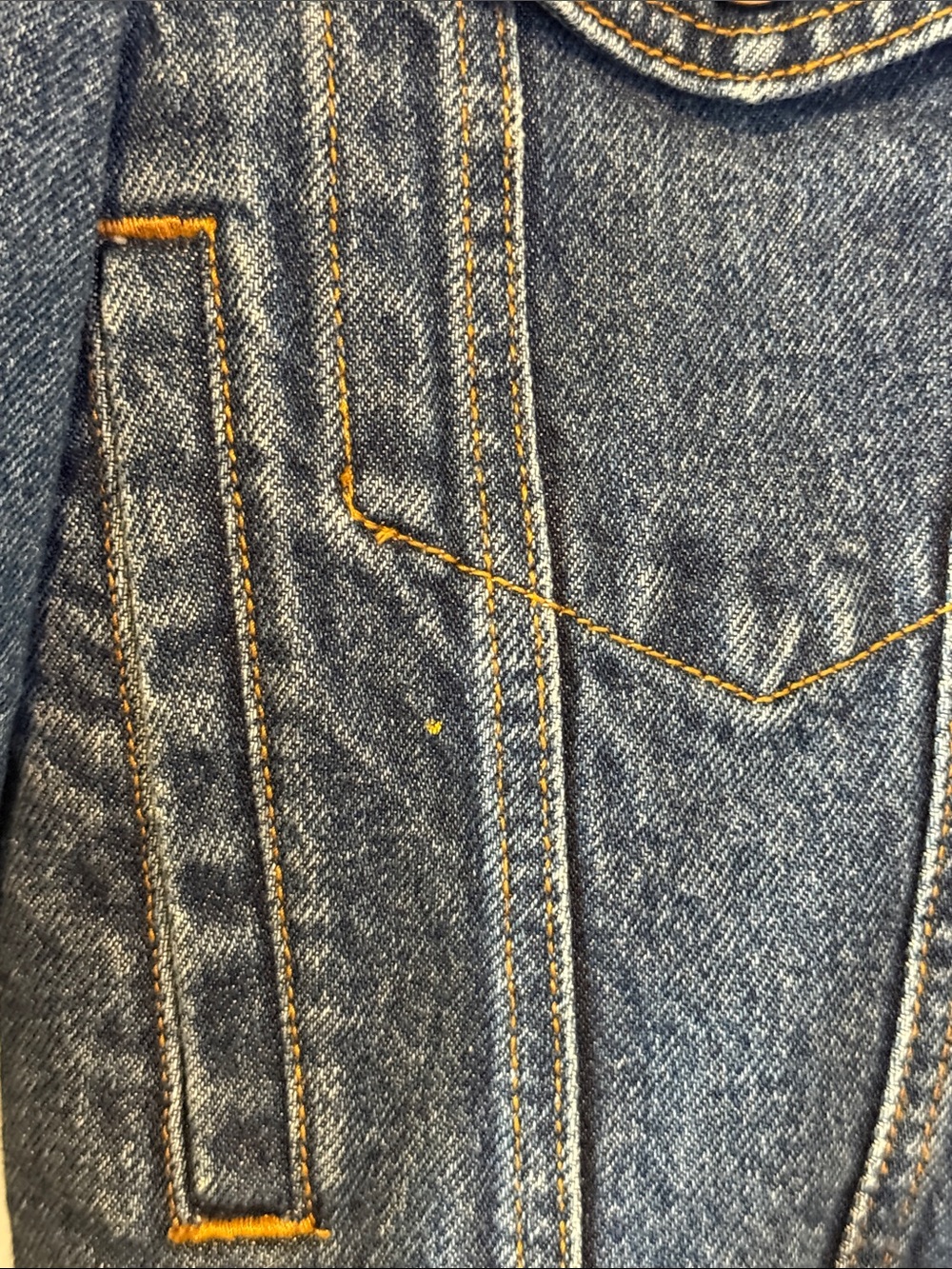 Levi Strauss Signature Vintage Classic Blue Denim Jacket with Tan Stitching S - Picture 7 of 8